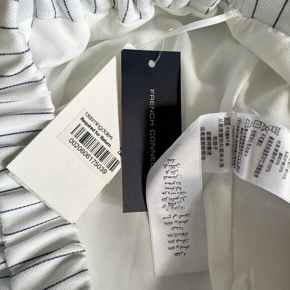 French Connection Pinstripe Shorts Size US 6 Summer White - Picture 10 of 14